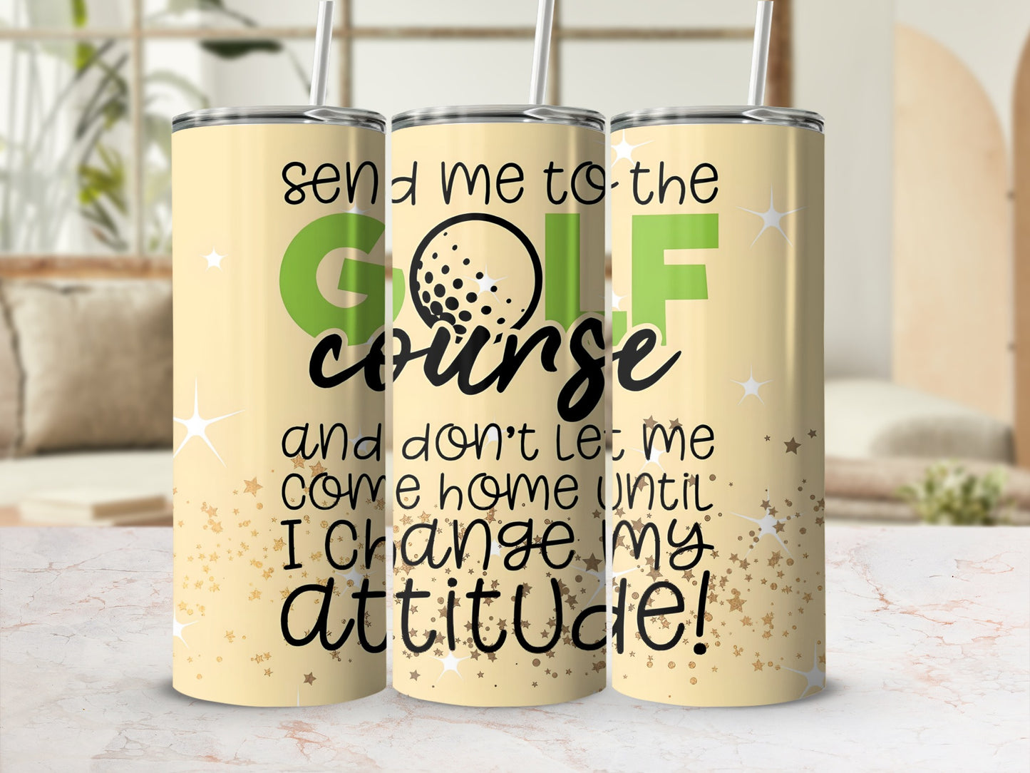 Funny Golf Course Themed Stainless Steel Tumbler