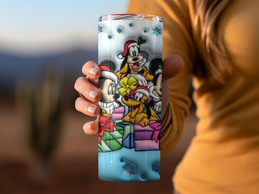 Festive Cartoon Characters Christmas Tumbler Cup