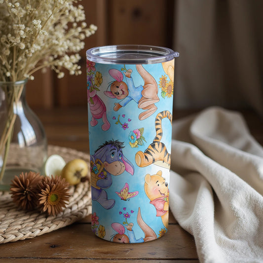 Winnie the Pooh Characters Design on Tumbler Product