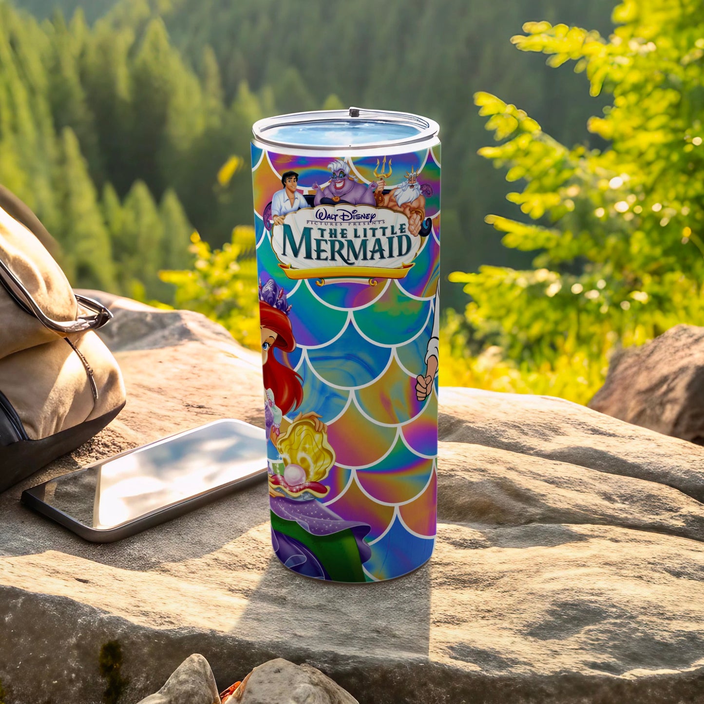 The Little Mermaid Travel Tumbler with Lid for Hot Drinks