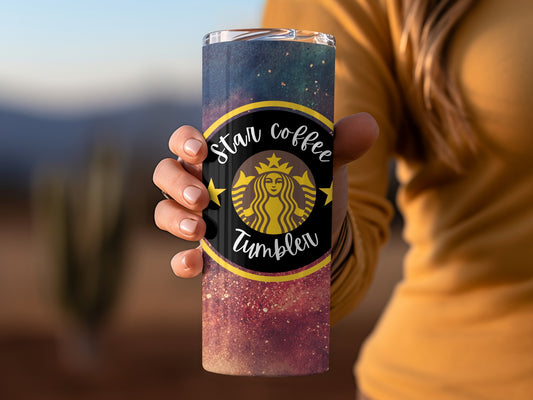 Stunning Galaxy-Themed Star Coffee Tumbler Cup