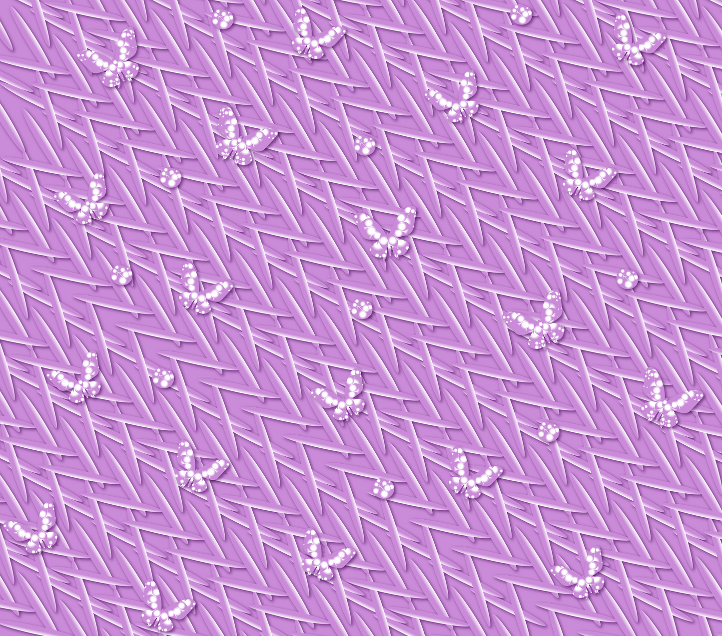 Tiny White Butterflies on light purple background tumbler