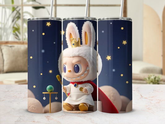 Cute Rabbit King with Stars Printhermose Cup