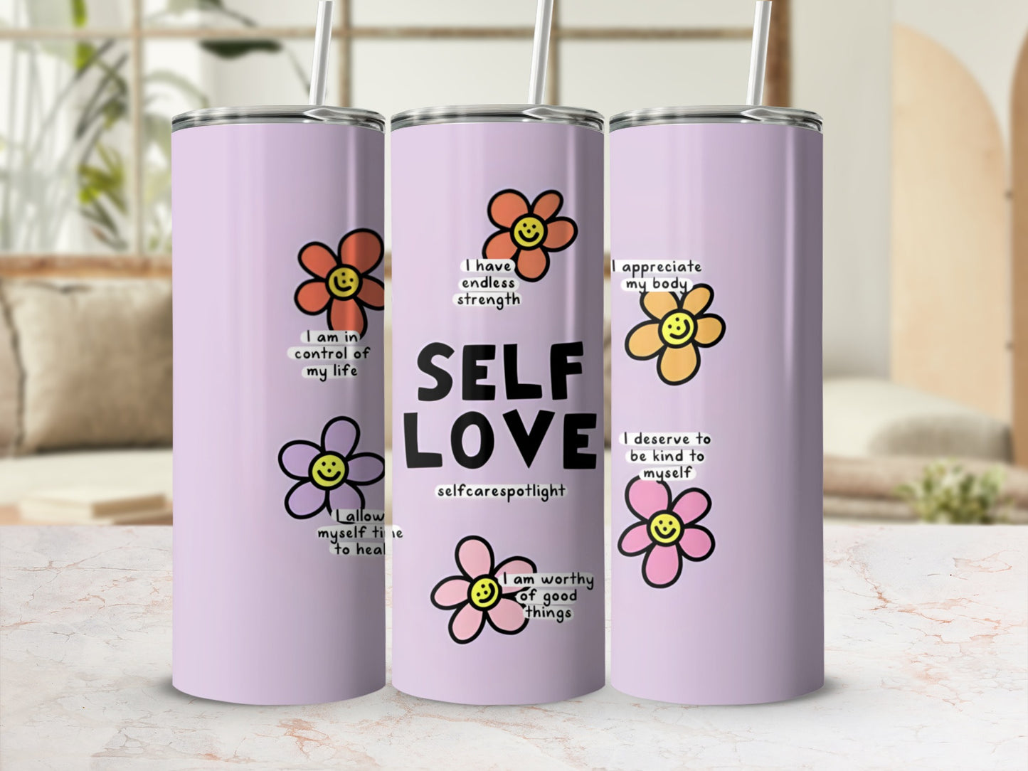 Self Love Selfcare Spotlight Motivational Tumbler