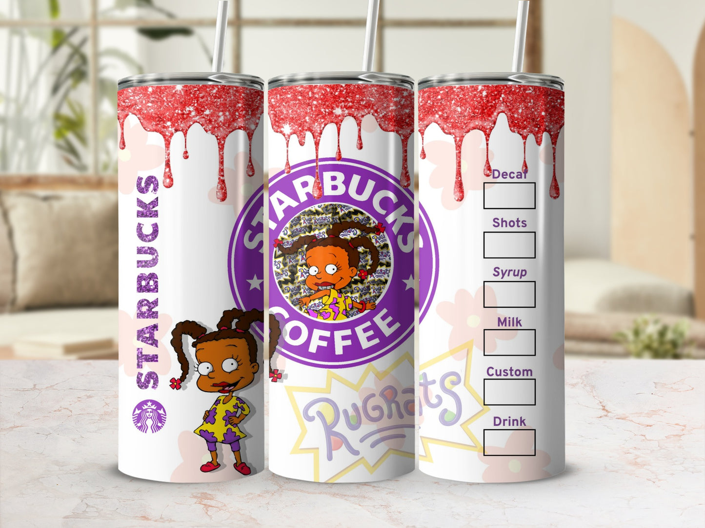 Starbucks Rugrats Custom Coffee Order Tumbler Cup