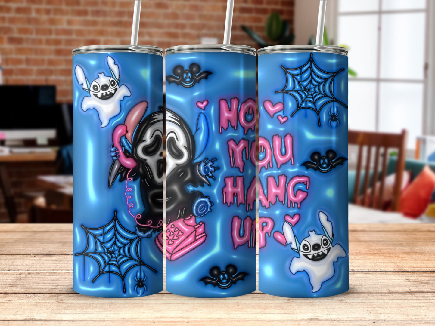 Cool Spooky Themed Custom Tumbler with Fun Graphics