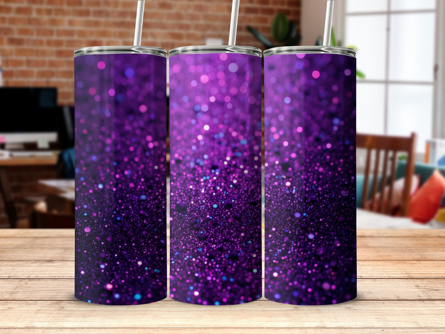 Sparkling Purple Glitter Tumbler for Everyday Use