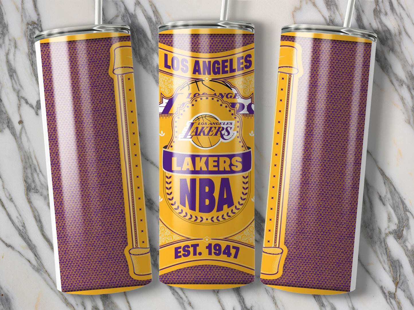 Los Angeles Lakers Est 1947 Basketball NBA Logo Tumbler