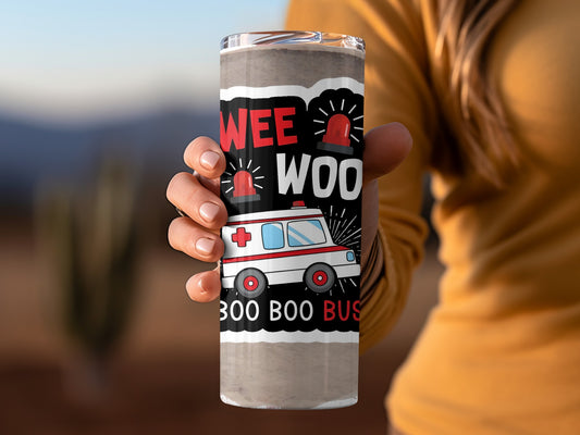 Wee Woo Boo Boo Bus Ambulance Themed Tumbler