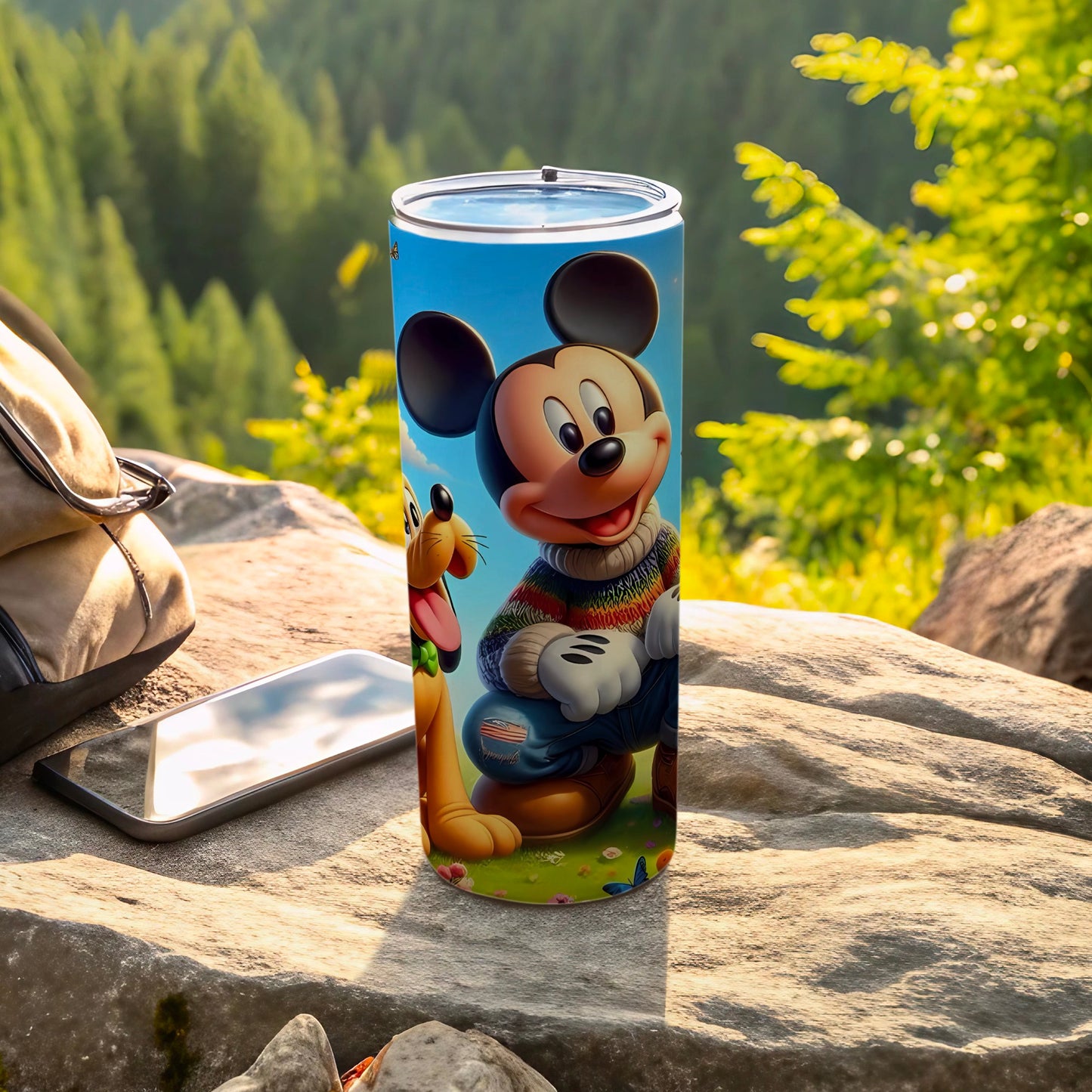 Mickey and Pluto Outdoor Adventure Travel Mug