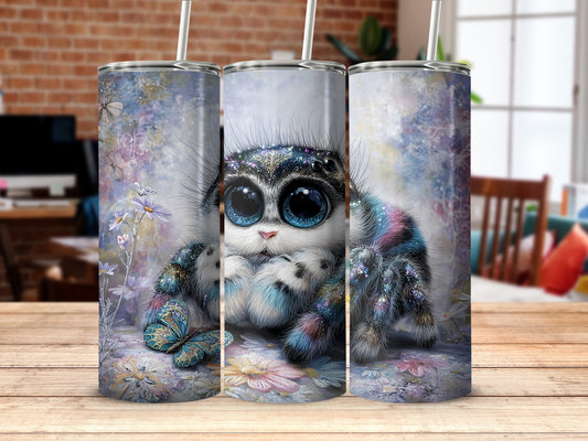 Cute Furry Spider with Big Eyes Artistic Tumbler