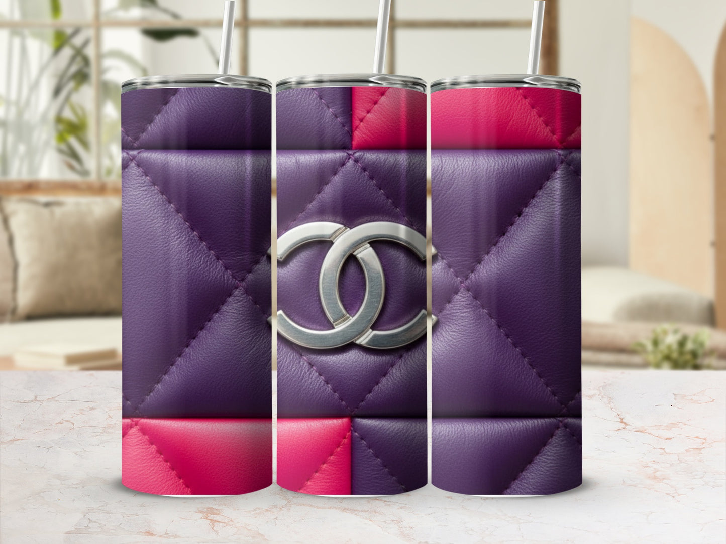 Diamond Pattern with Logo Tumblers