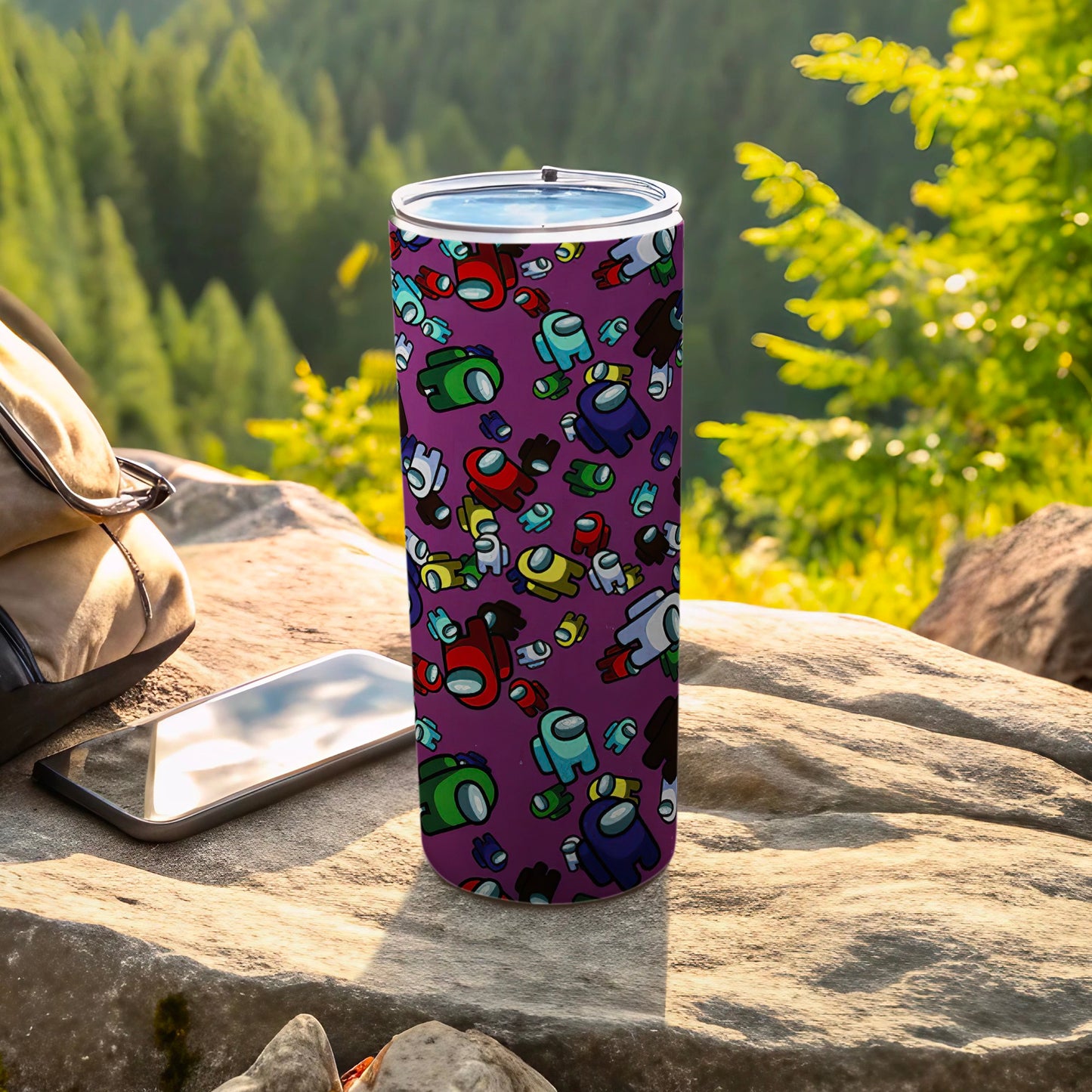 Colorful Crewmate Patterned Tumbler Cup for All Ages