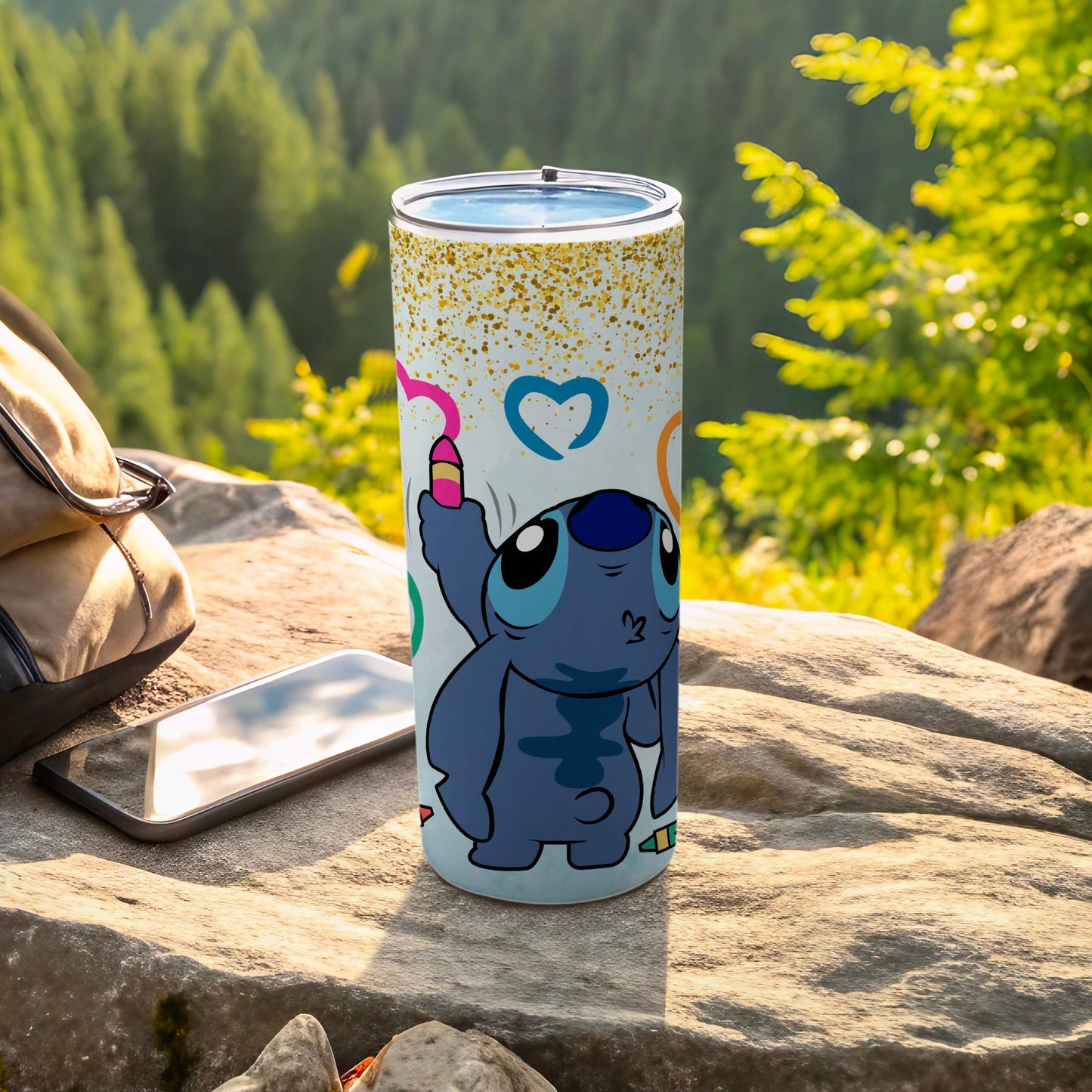 Cute Blue Alien Character Stainless Steel Tumbler