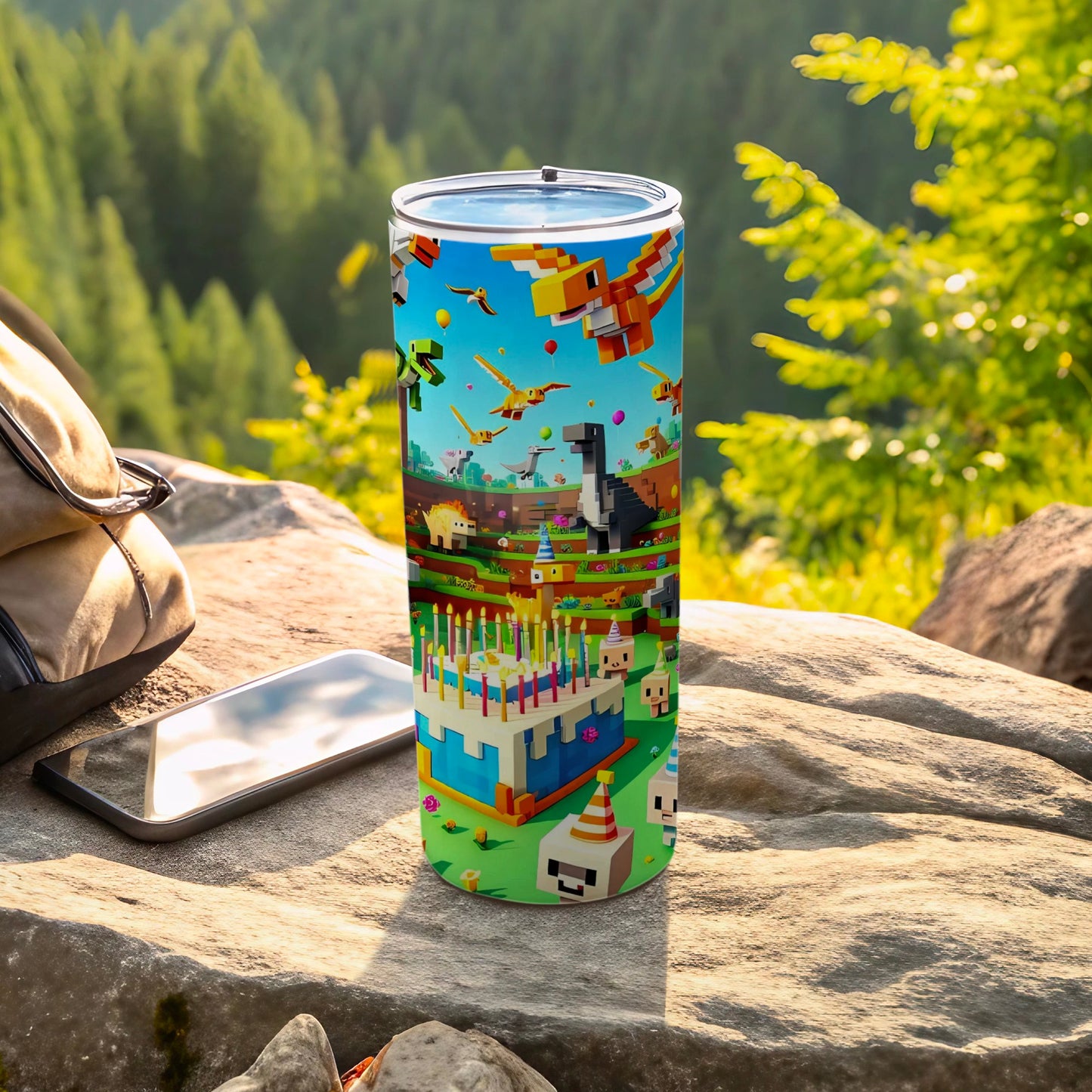 Minecraft Themed Vibrant Large Insulated Tumbler Product