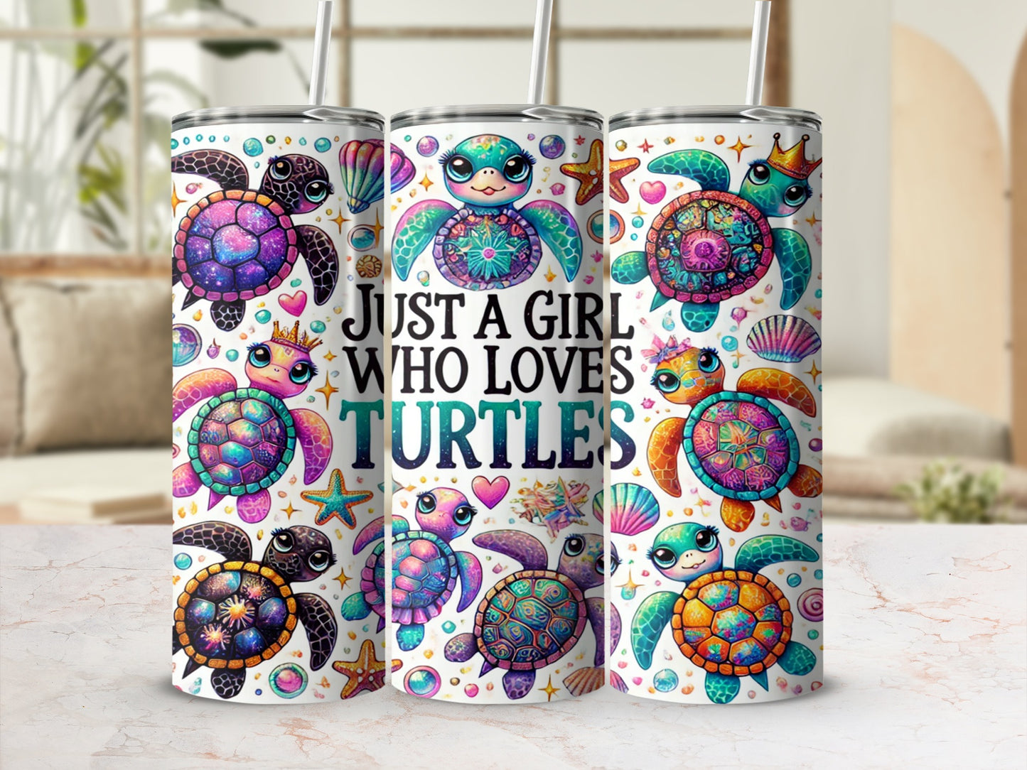 Just A Girl Who Loves Turtles Tumbler Cup