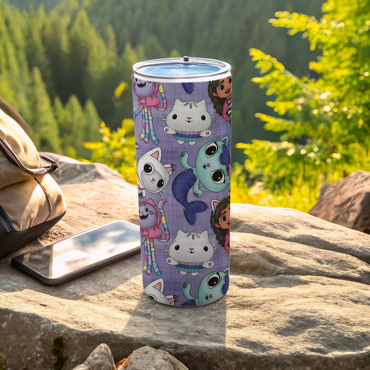 Cute Cartoon Cat Character Insulated Tumbler 20 oz