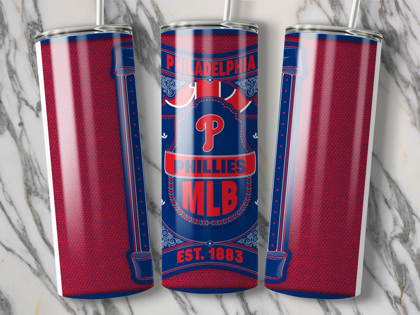 Philadelphia Phillies Est 1883 MLB Team Logo Tumbler
