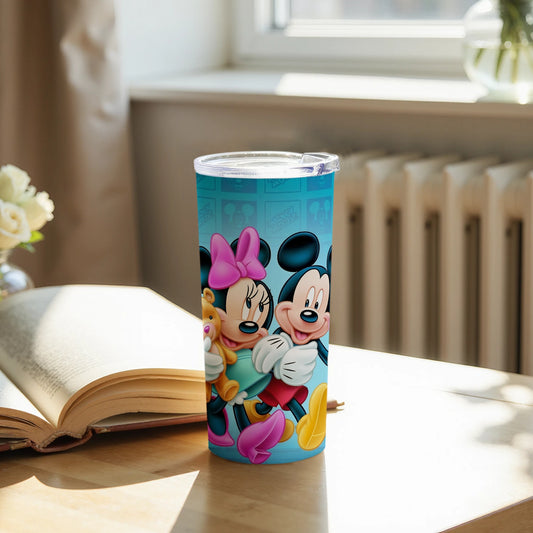 Cute Mickey and Minnie Mouse Design Tumbler