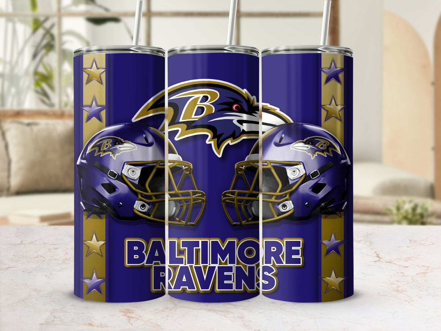 Baltimore Ravens Helmets Team Logo Fan Pride Tumblers