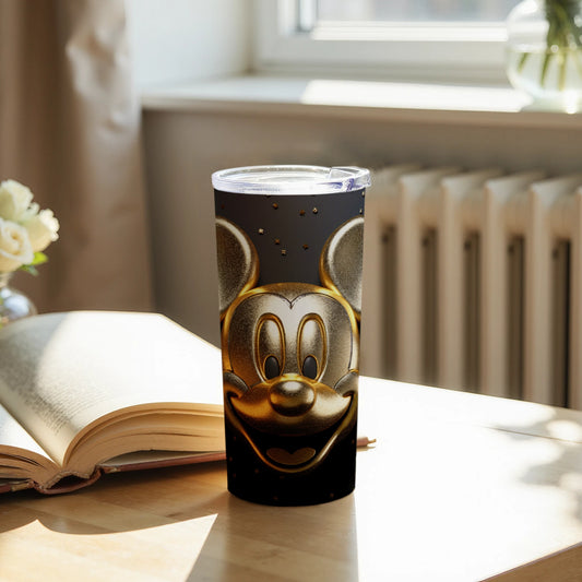 Golden Mickey Mouse Design Insulated Drink Tumbler