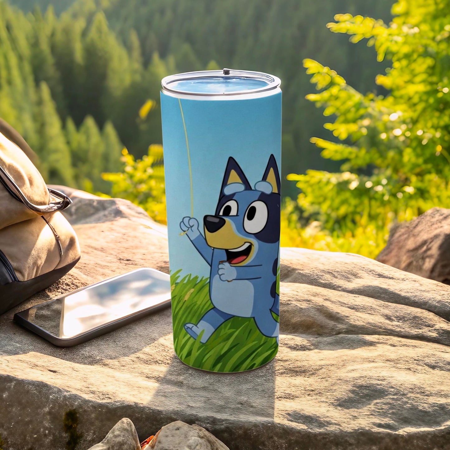 Cute Cartoon Character Outdoor Scene on Tumbler