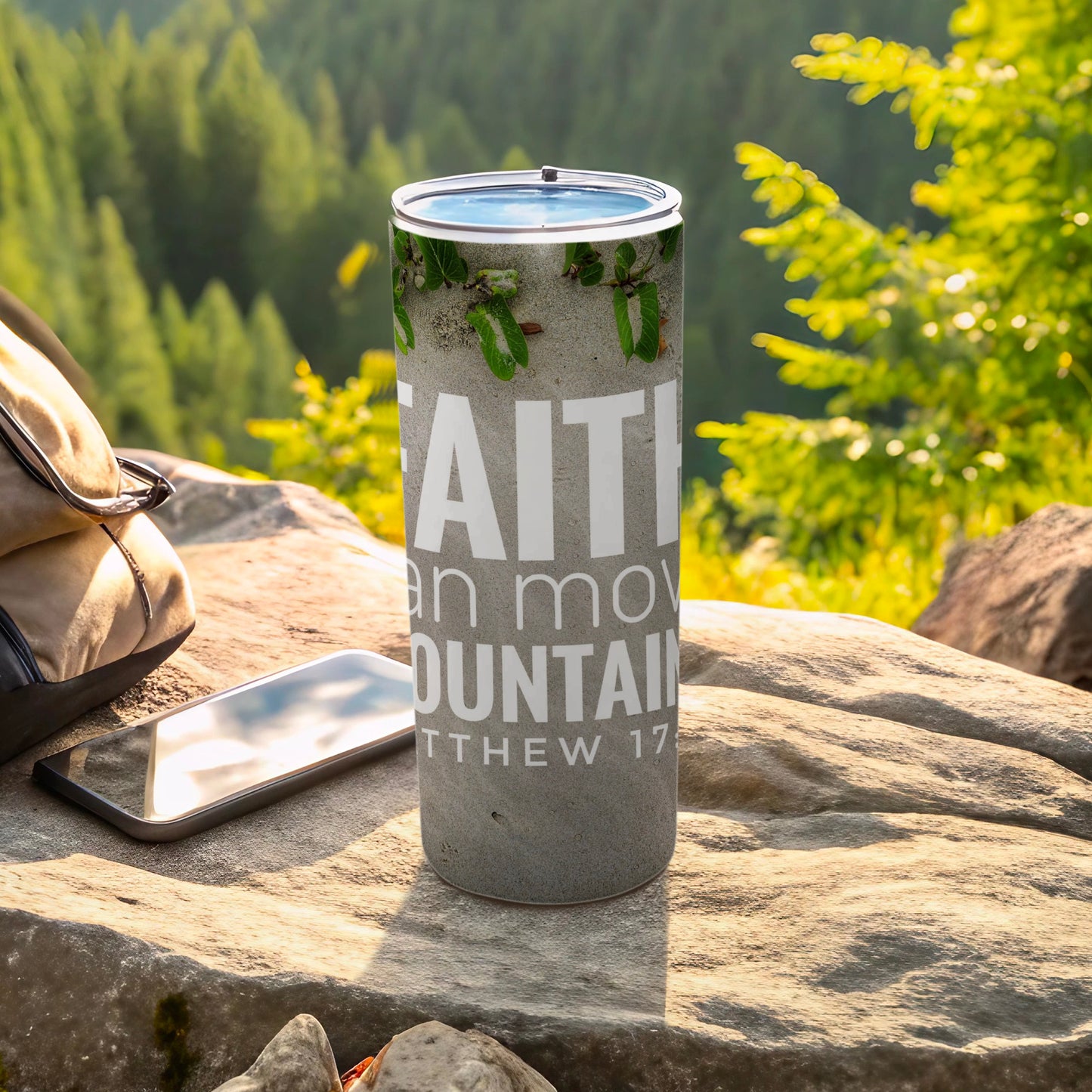 Faith Can Move Mountains Matthew 17:20 Tumbler Cup