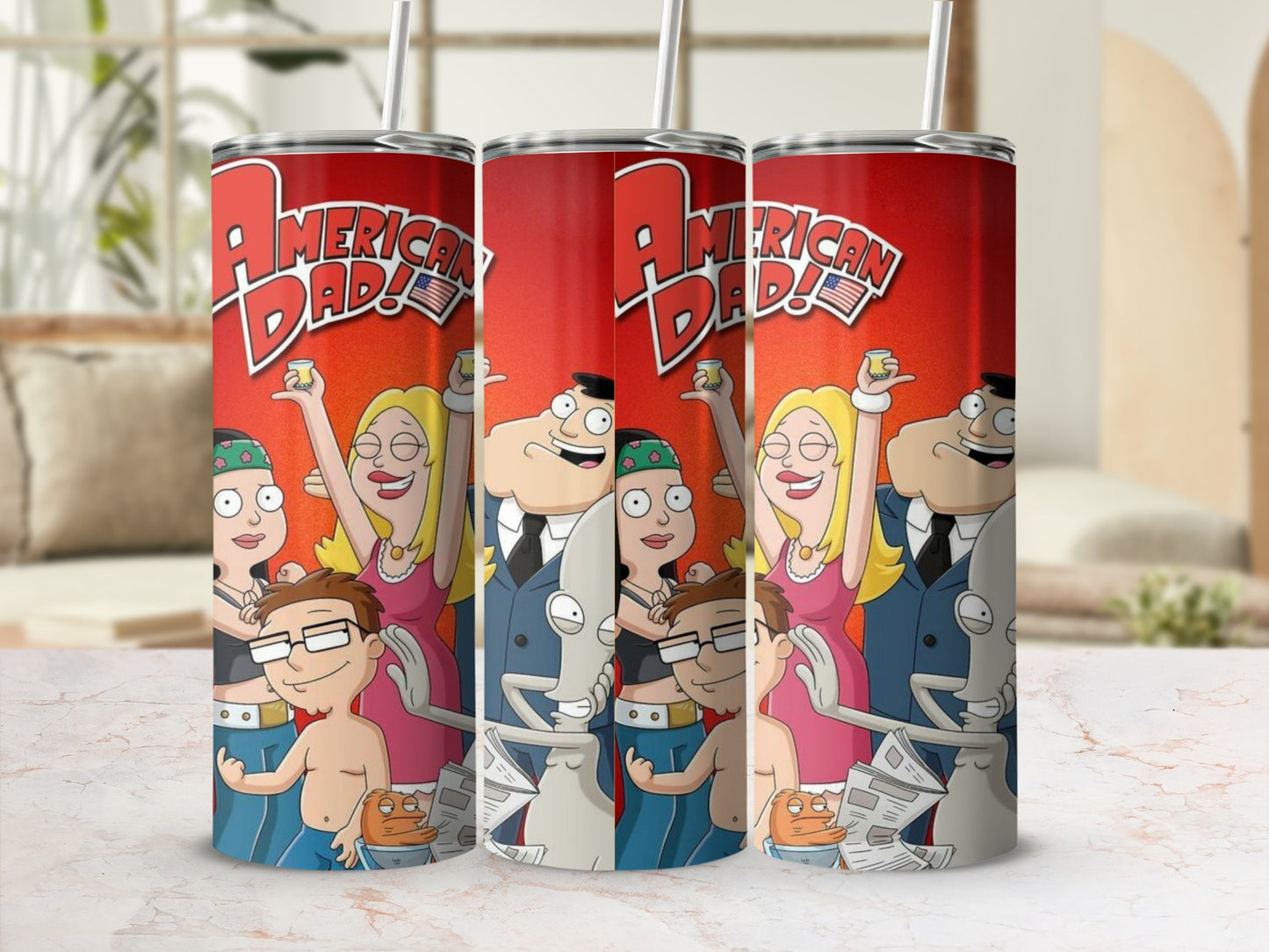 American Dad! Cartoon Characters Tumbler Cup