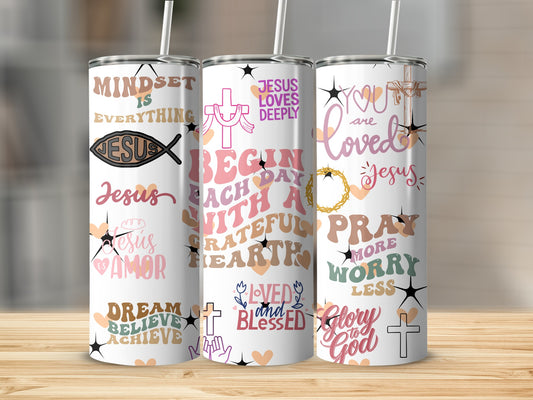 Inspirational Christian Motivational Message Tumbler