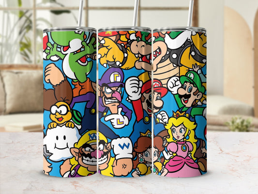 Colorful Cartoon Characters Design Tumbler Cup
