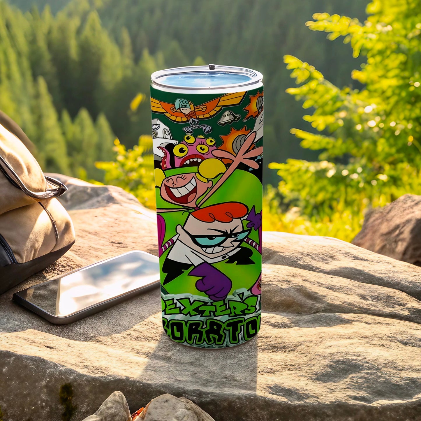 Colorful Dexter's Laboratory themed tumbler product
