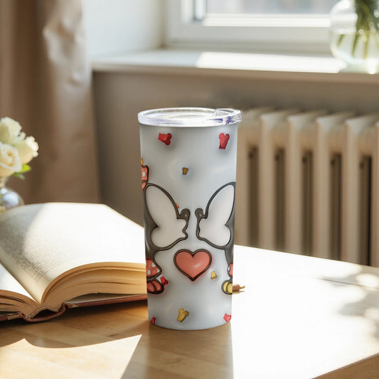 Cute Winged Heart Tumbler Perfect for Your Drinks