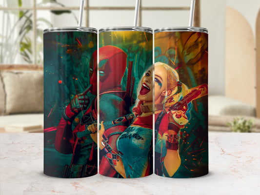 Deadpool Harley Quinn Monster Artwork Tumbler product type