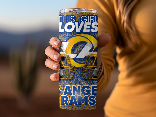 This Girl Loves Los Angeles Rams Helmets Sports Tumblers