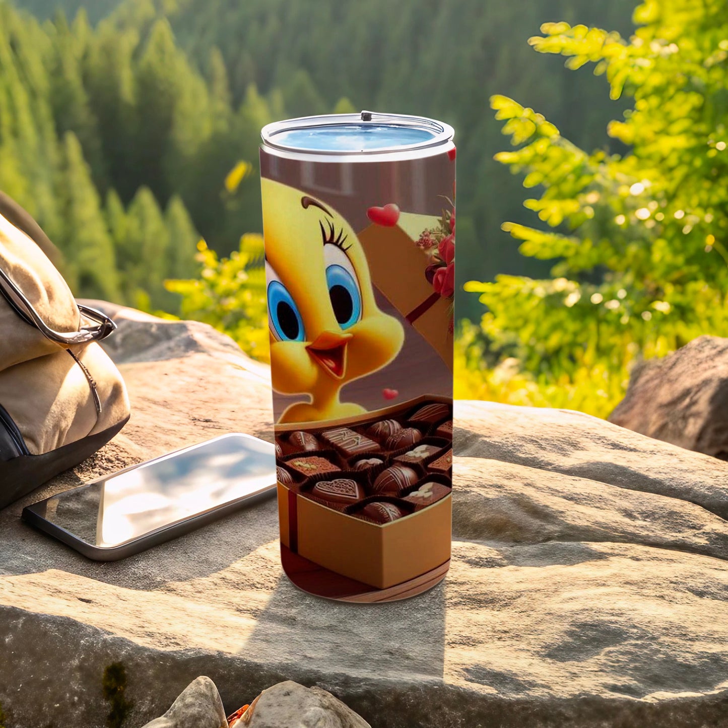 Tweety Bird Tumbler with Chocolates Design Tumbler