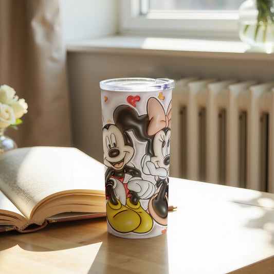 Classic Mickey and Minnie Mouse tumbler cup