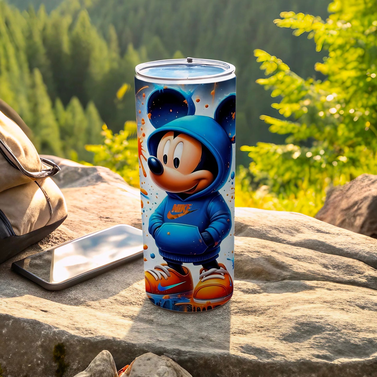 Mickey Mouse in Blue Hoodie Tumbler for Daily Use