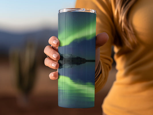 Northern Lights Design Insulated Tumbler Cup