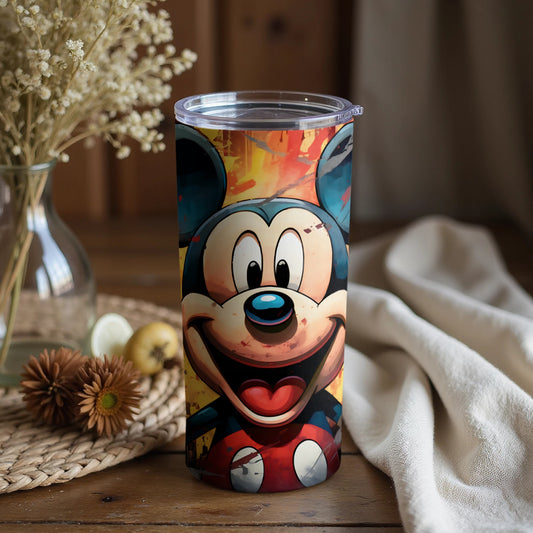 Colorful Mickey Mouse Face Tumbler for Disney Fans