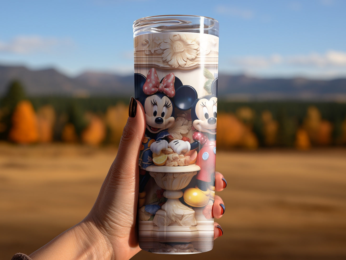 Mickey and Minnie Mouse Travel Mug for Coffee Lovers