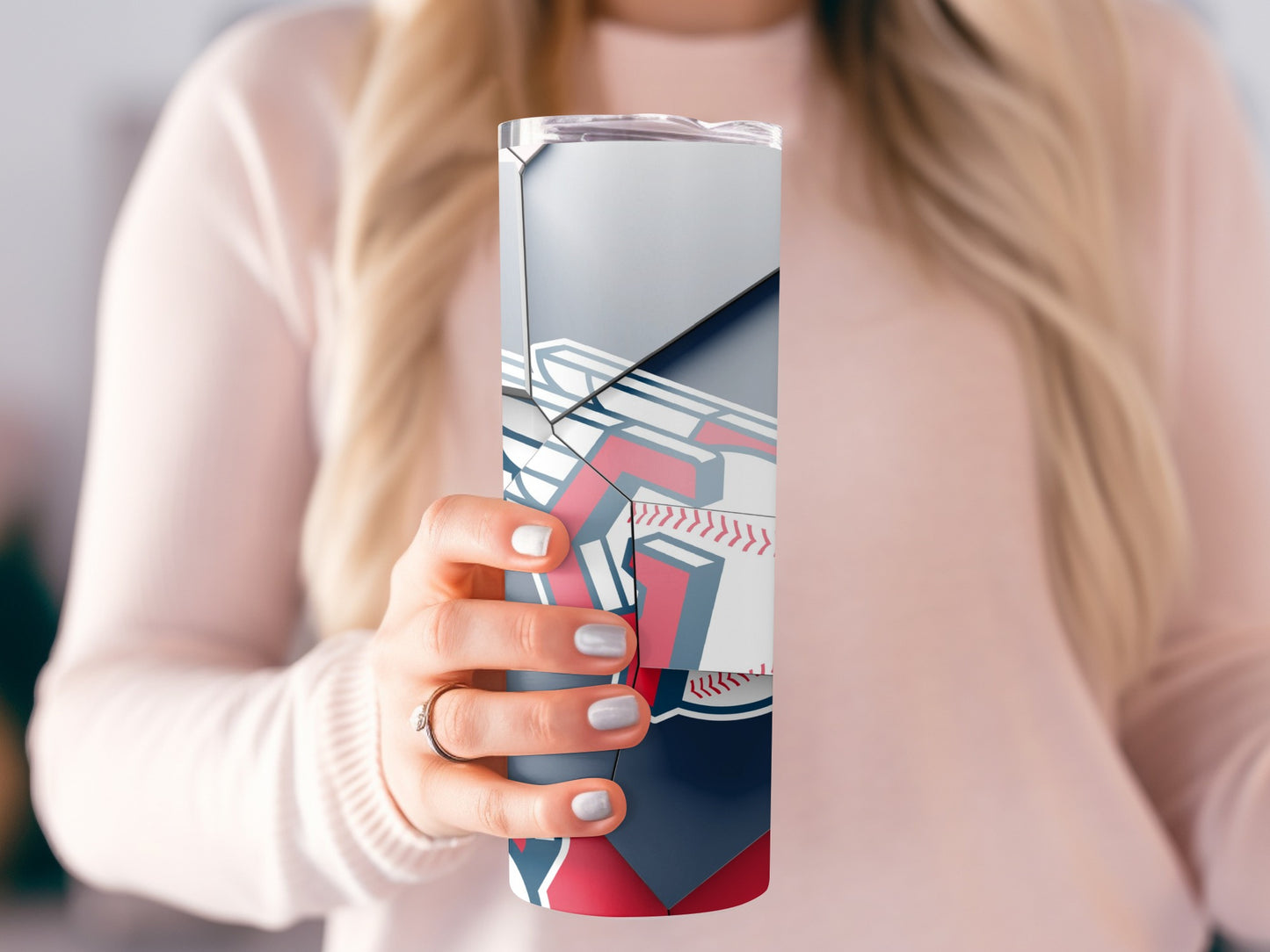 Geometric Baseball Logo Pattern Stylish Design Tumblers