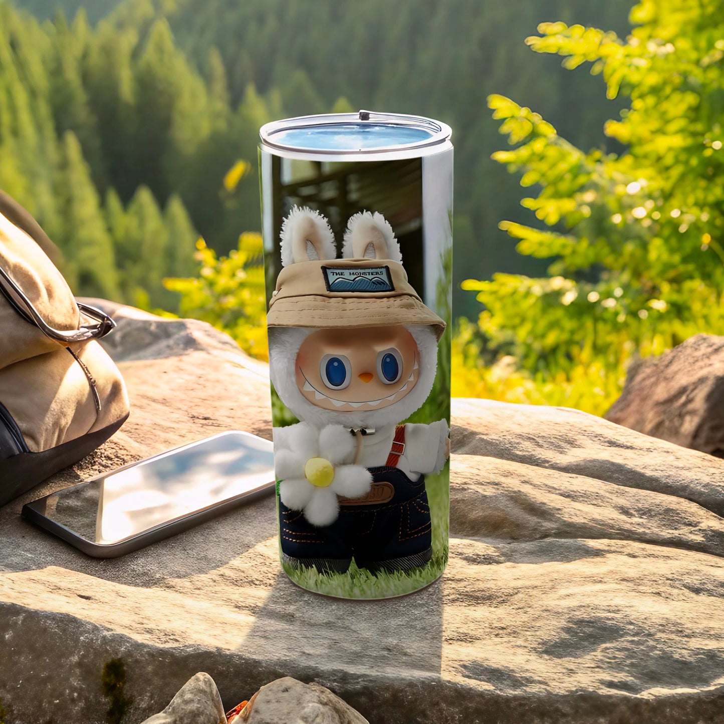 Adorable Character Tumbler with Hat and Overalls Design