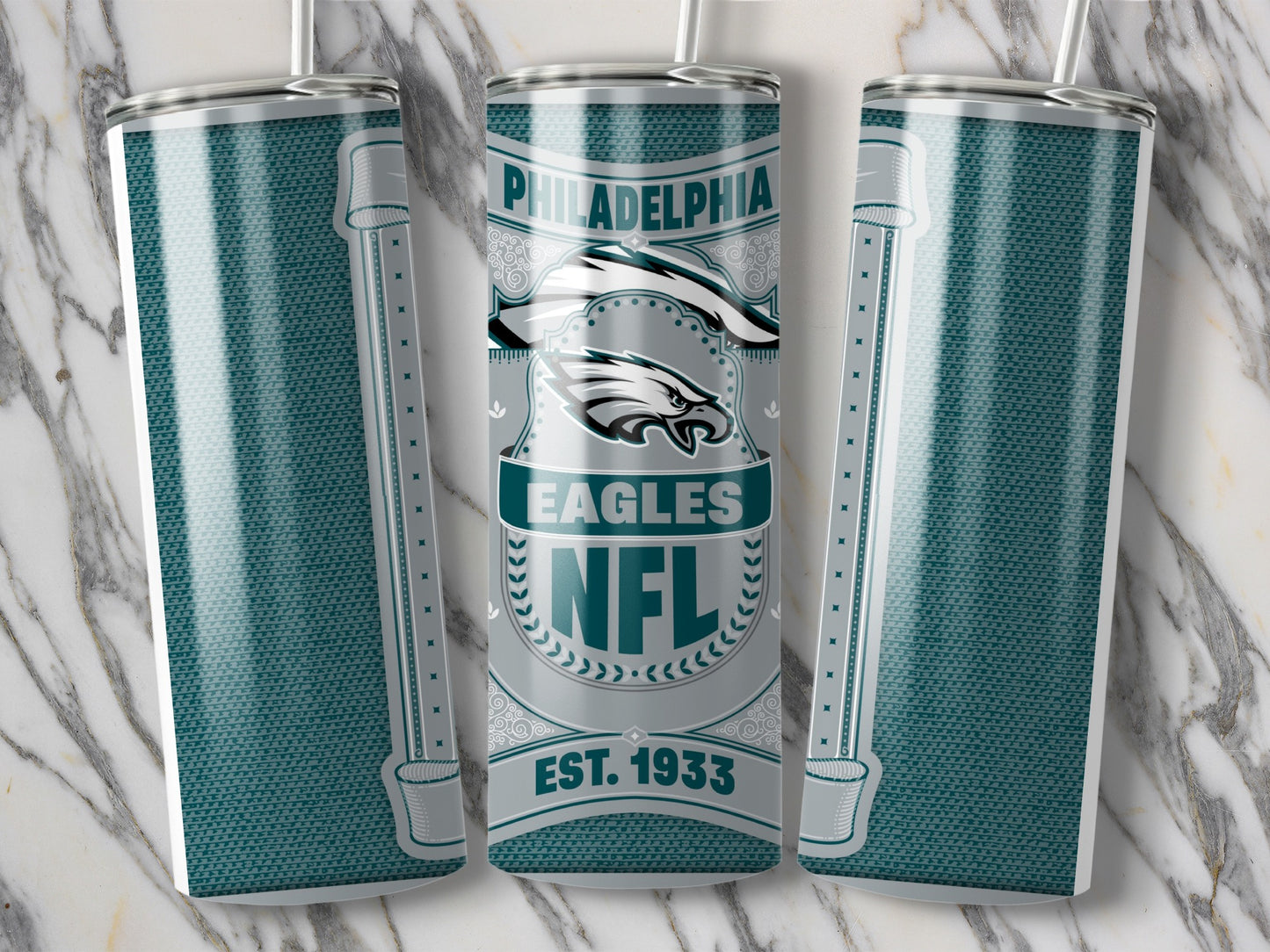 Philadelphia Eagles NFL Est 1933 Design Tumbler