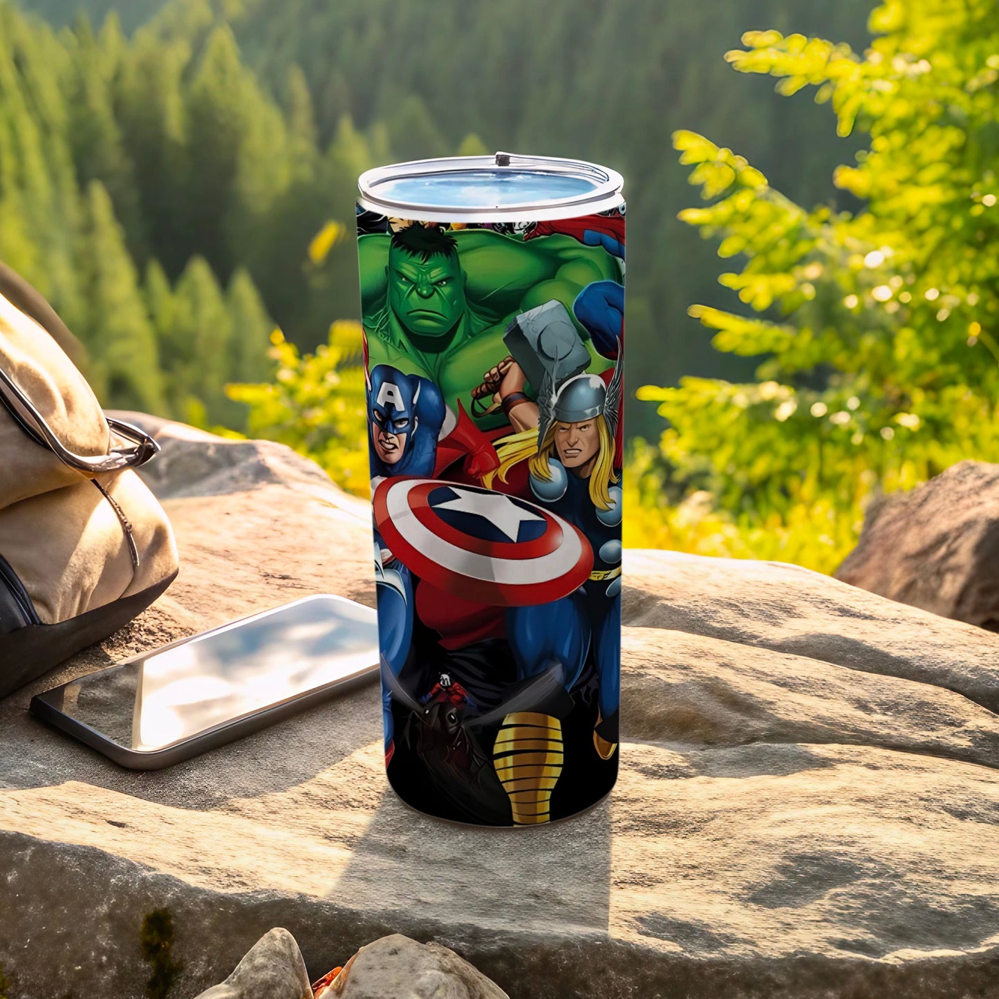 Marvel Superheroes Themed Travel Tumbler Cup