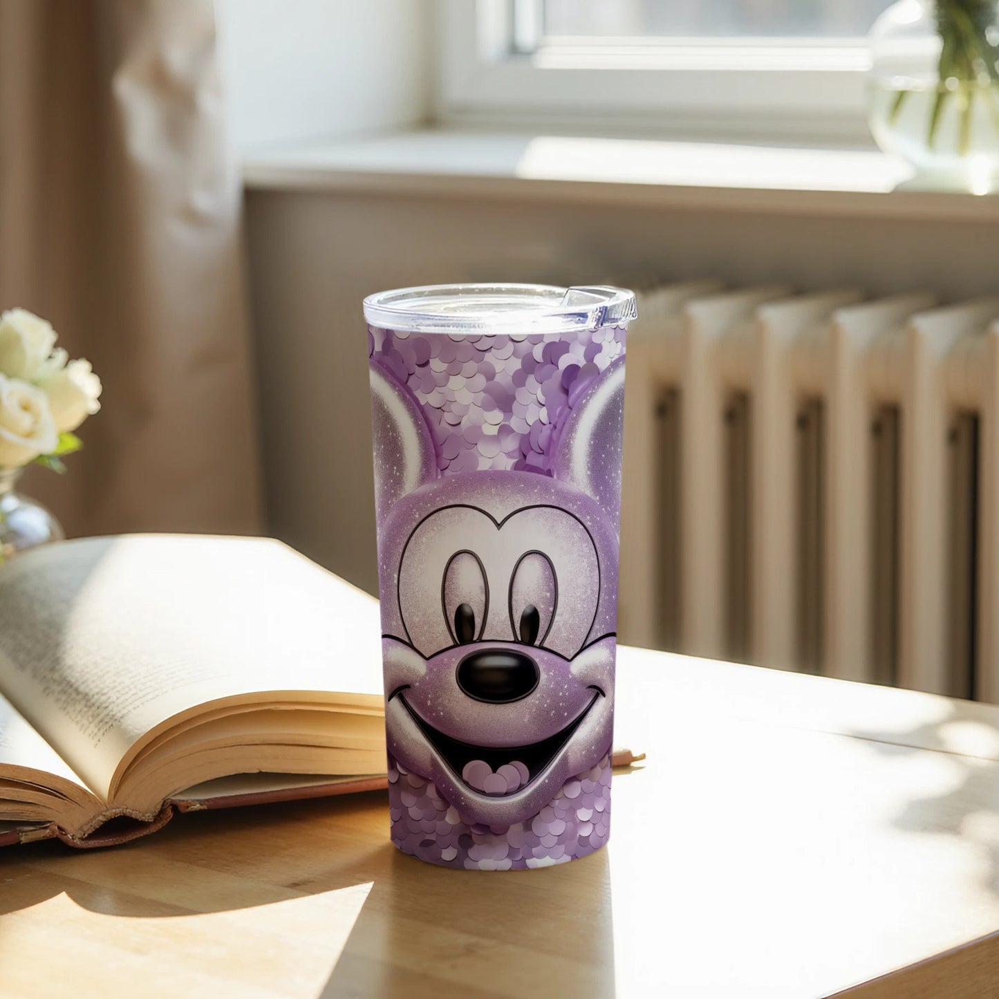 Cute Purple Cartoon Character Insulated Tumbler