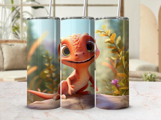 Cute Cartoon Lizard Design Tall Tumbler Cup Product