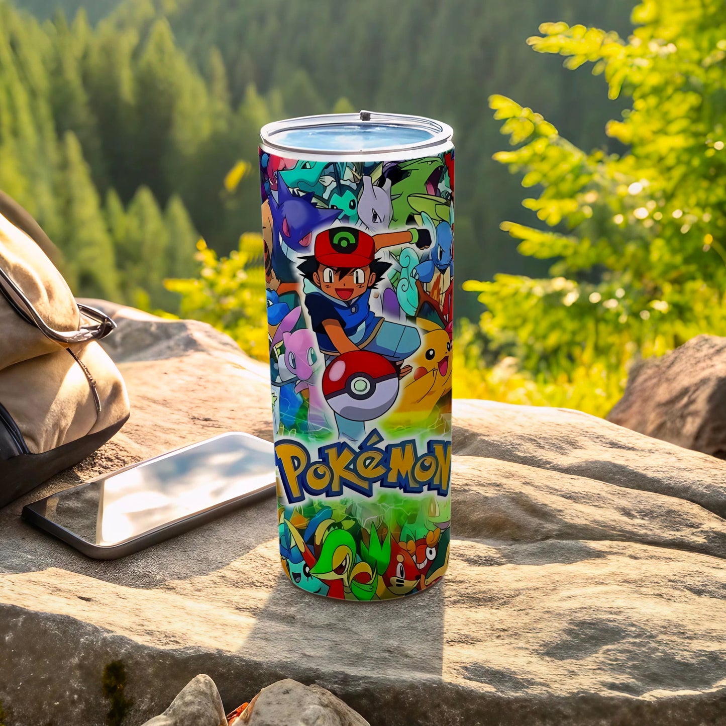 Vibrant Pokémon Theme Insulated Tumbler