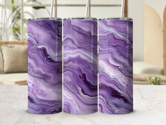 Abstract Purple Swirls Pattern for Unique Drinkware Tumblers