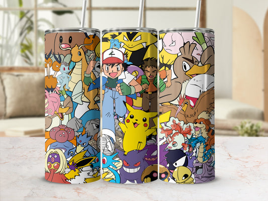 Vibrant Anime Character Design Tumbler Cup