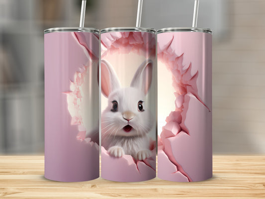 Adorable Bunny Design Stainless Steel Tumbler